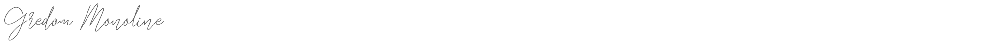 Sample characters Gredom Font